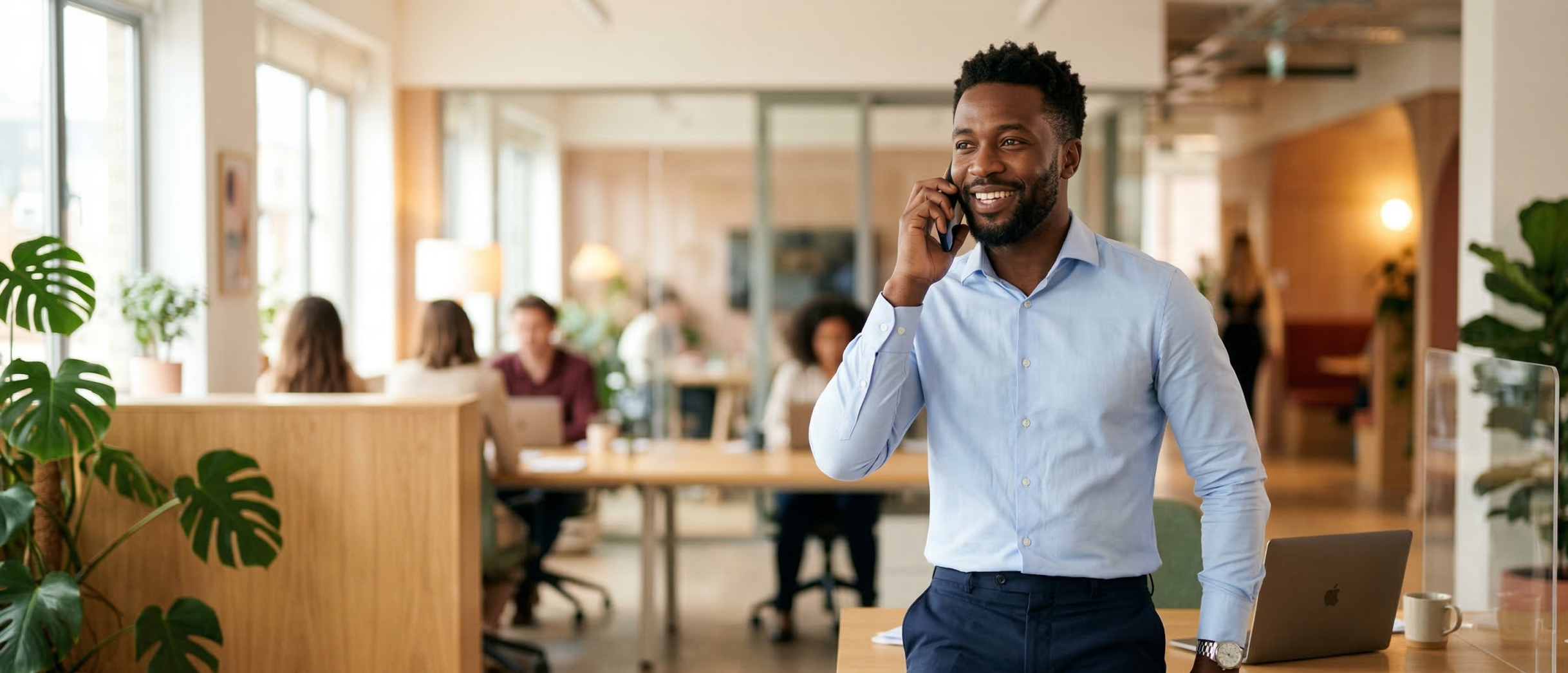 Business professional on a call with a Speedstream advisor